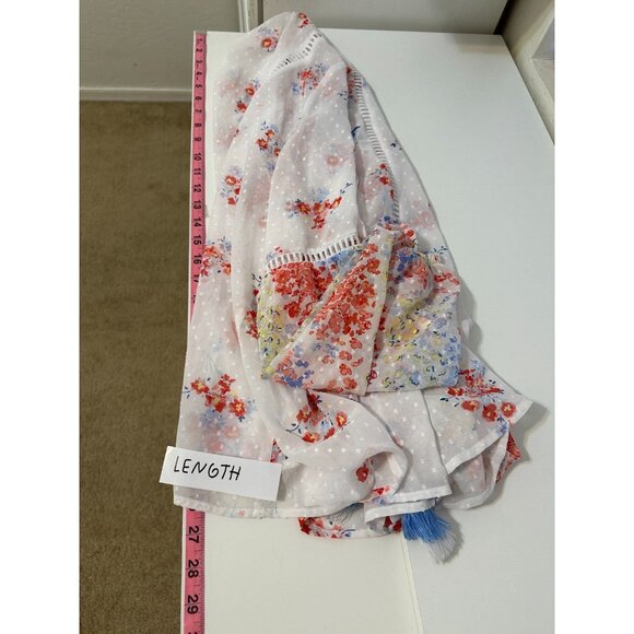 Y2K Boho Western Open Front Cardigan Sz 2X Balloon Sleeves Floral Beachy Travel - Picture 10 of 12